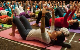 Brigitte Longueville teaching restorative BackMitra workshop